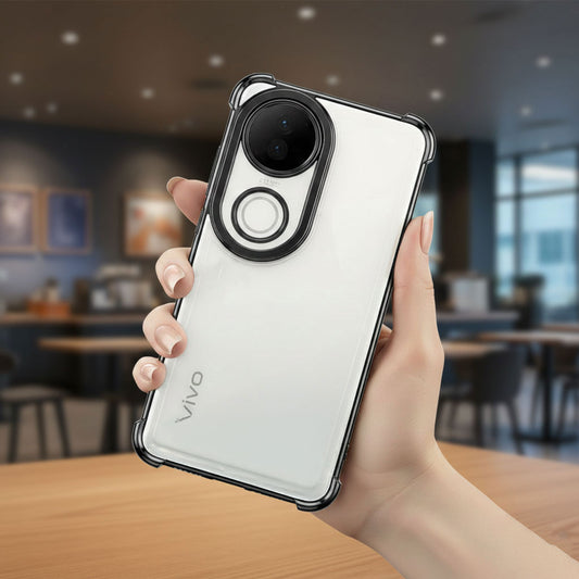 Vivo V50 5G Transparent Shockproof Case With Airbag Corners