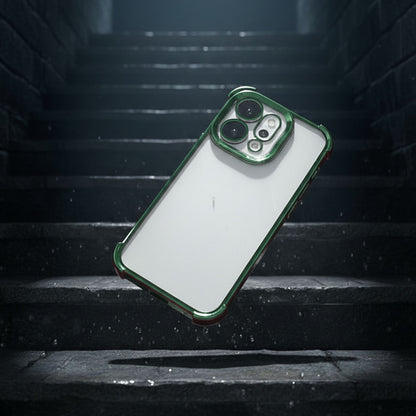 Oppo Reno 14 5G Phone case with green frame on a dark textured background