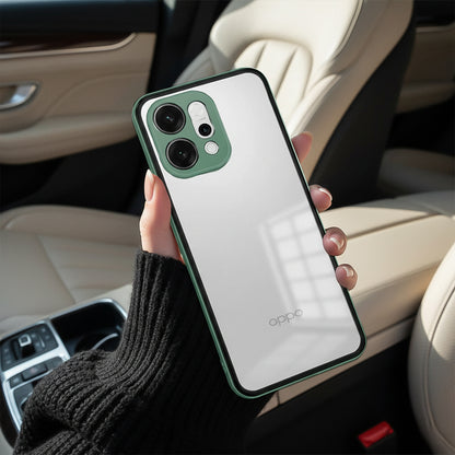 Oppo Reno14 5G Aluminium Metal Bumper Shield Transparent Back Case