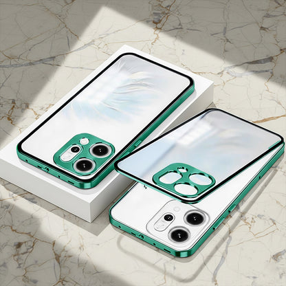 Oppo Reno14 5G Aluminium Metal Bumper Shield Transparent Back Case