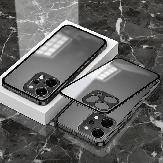 Oppo Reno14 5G Aluminium Metal Bumper Shield Transparent Back Case