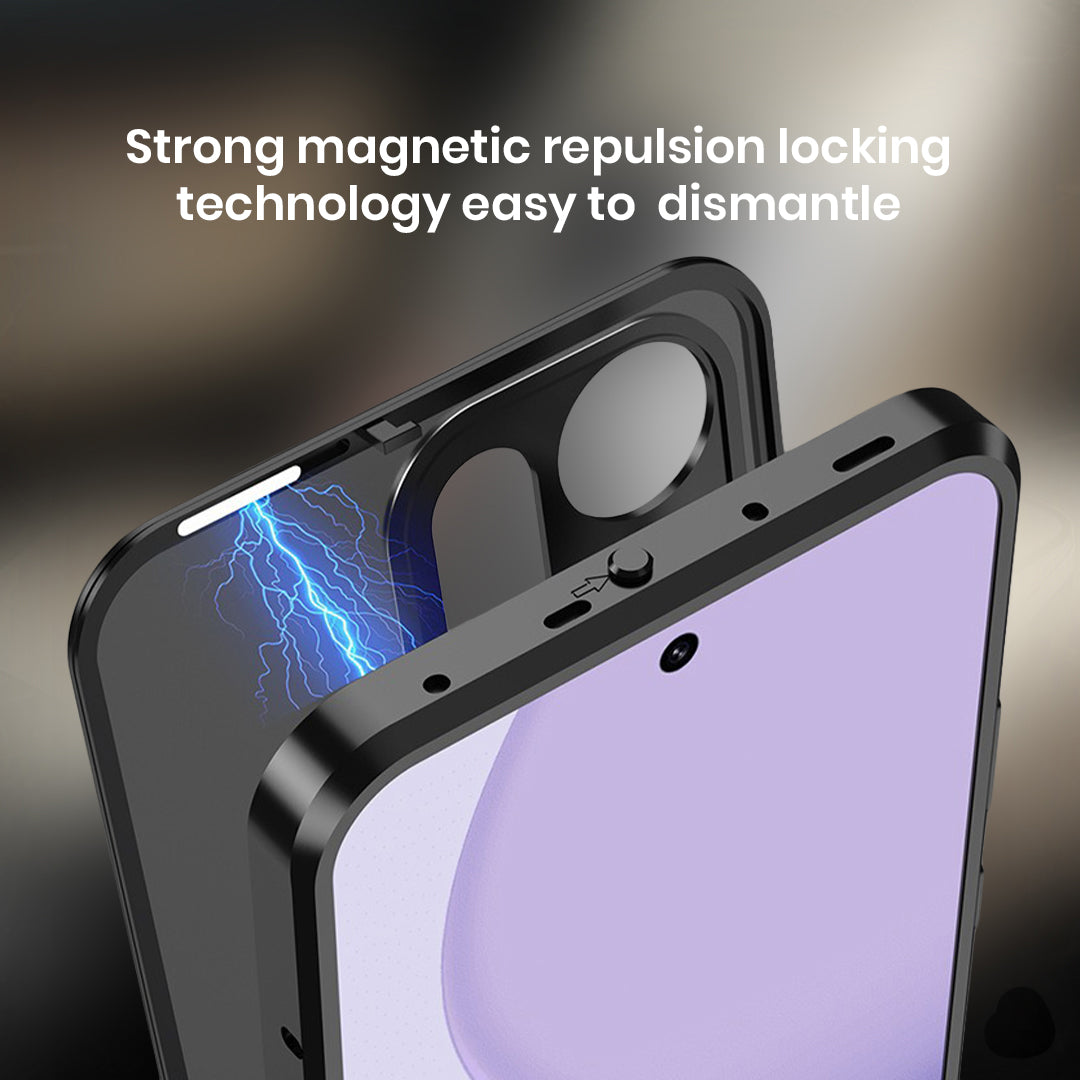 Oppo Reno14 5G Aluminium Metal Bumper Shield Transparent Back Case