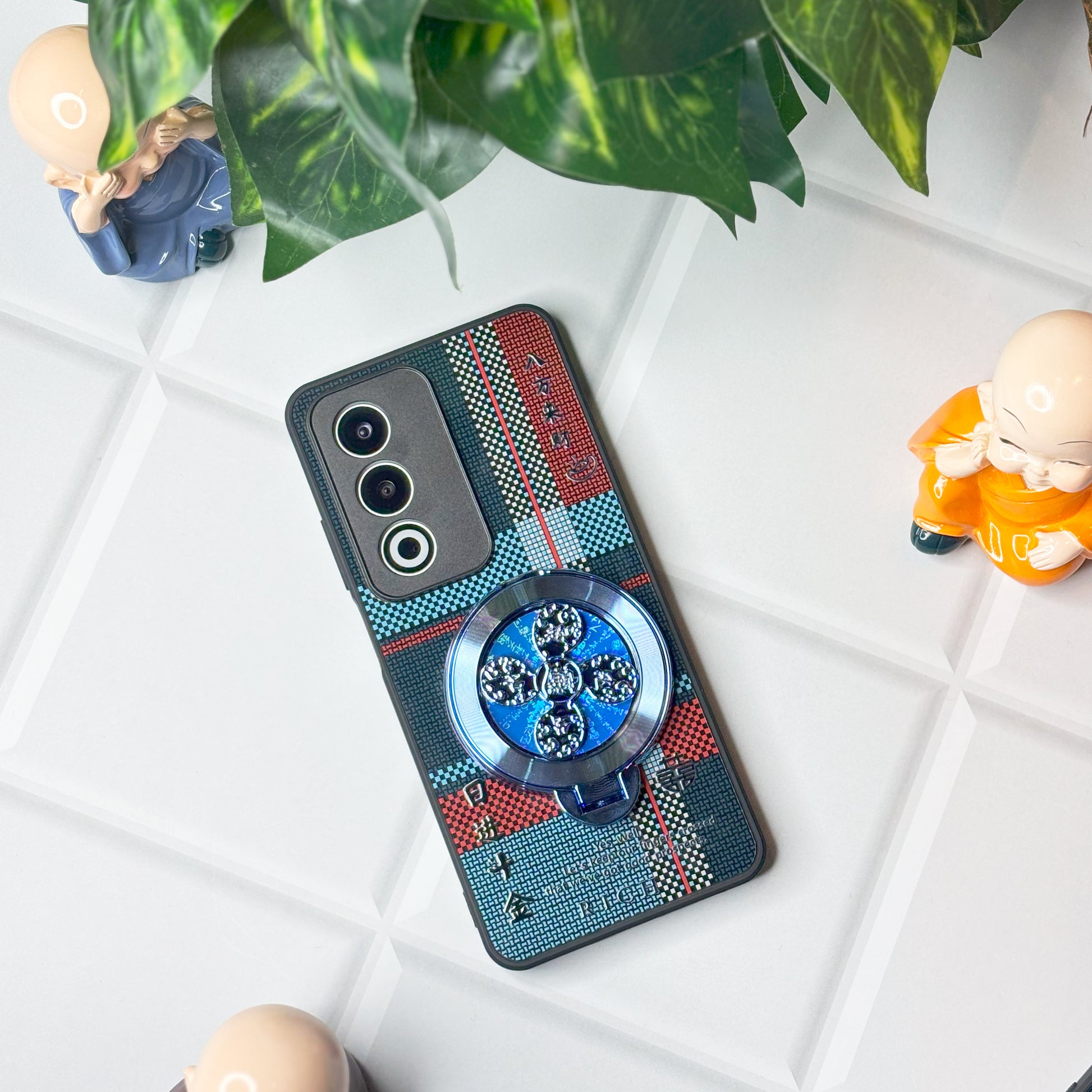 Oppo A3 Pro Blue Grid Rich Manifestation Case