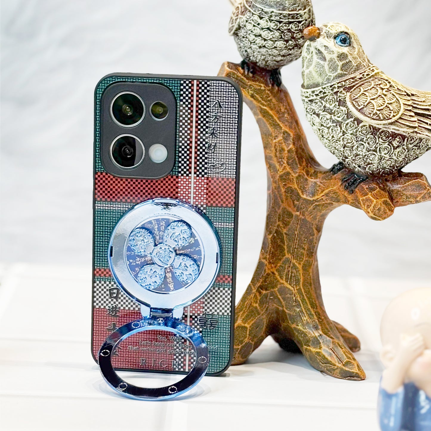 Oppo Reno 13 5G Rich Manifestation Wheel Grid Pattern Back Case