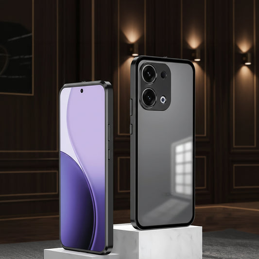 Oppo Reno 13 5G Aluminium Metal Bumper Shield Transparent Back Case