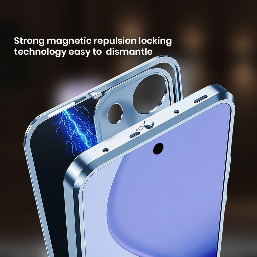 Oppo Reno 13 5G Aluminium Metal Bumper Shield Transparent Back Case