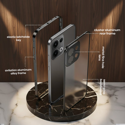 Oppo Reno 13 5G Aluminium Metal Bumper Shield Transparent Back Case