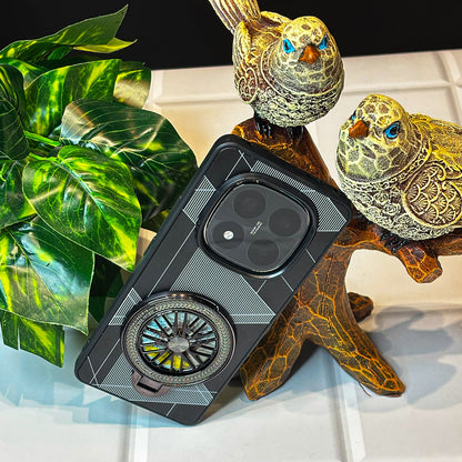 Redmi Note 14 Pro+ 5G Premium Stress Buster Wheel Triangle Pattern Back Case