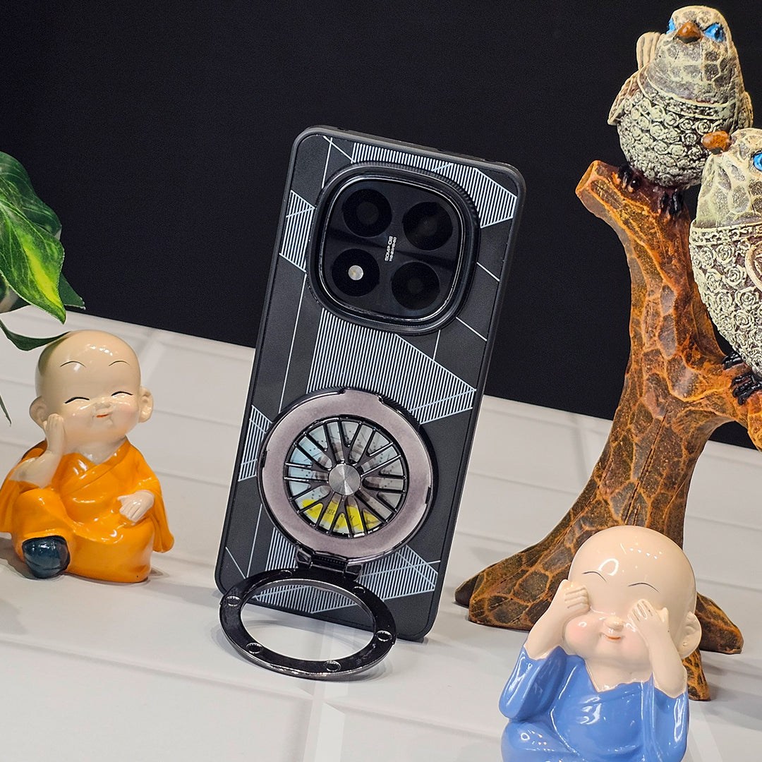 Redmi Note 14 Pro+ 5G Premium Stress Buster Wheel Triangle Pattern Back Case