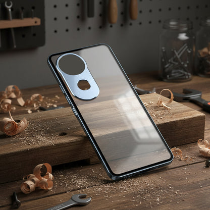 Vivo V50 5G Aluminium Metal Bumper Shield Transparent Back Case