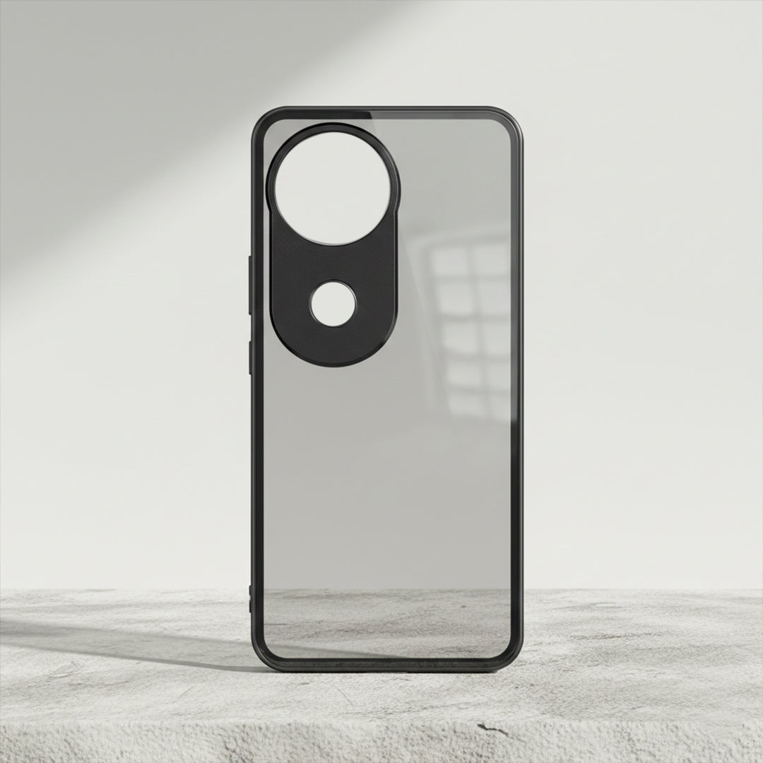 Vivo V50 5G Aluminium Metal Bumper Shield Transparent Back Case