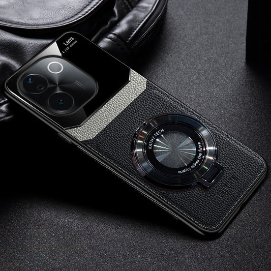 Vivo T3 Pro black leather back case