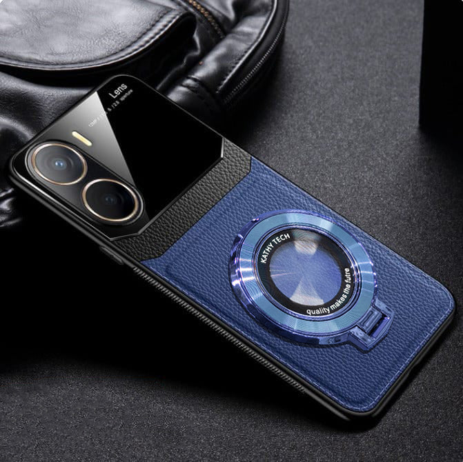 Vivo V29e Blue Leather lens Case 