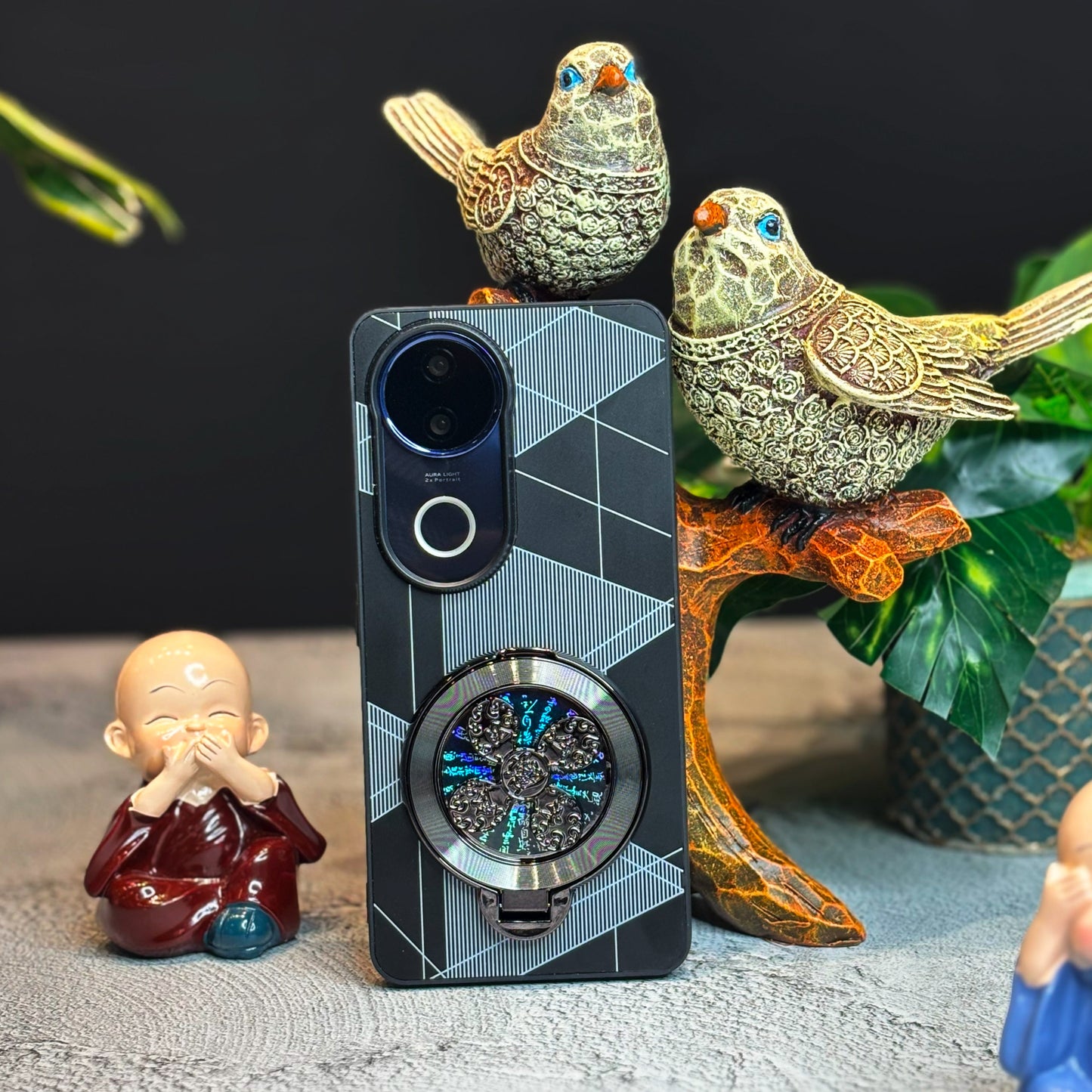 Vivo V50 5g Triangle Pattern Fidget Rotating Case