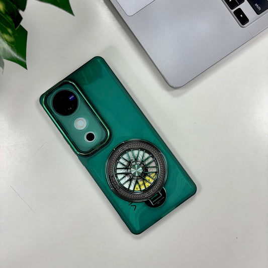 Vivo V40 Pro 5G Luxury Metal Camera Ring Protective Stress Buster Wheel 2.0 Back Cover