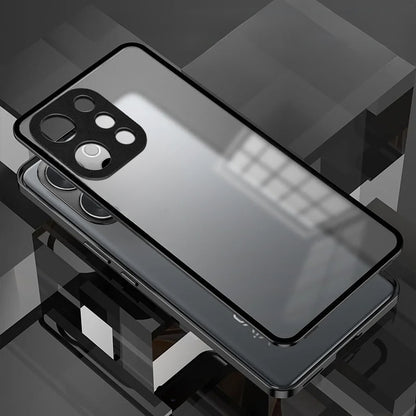 Vivo V70 5G Aluminium Metal Bumper Shield Transparent Back Case