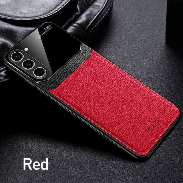 Galaxy A34 5G Premium Leather Lens Protective Case