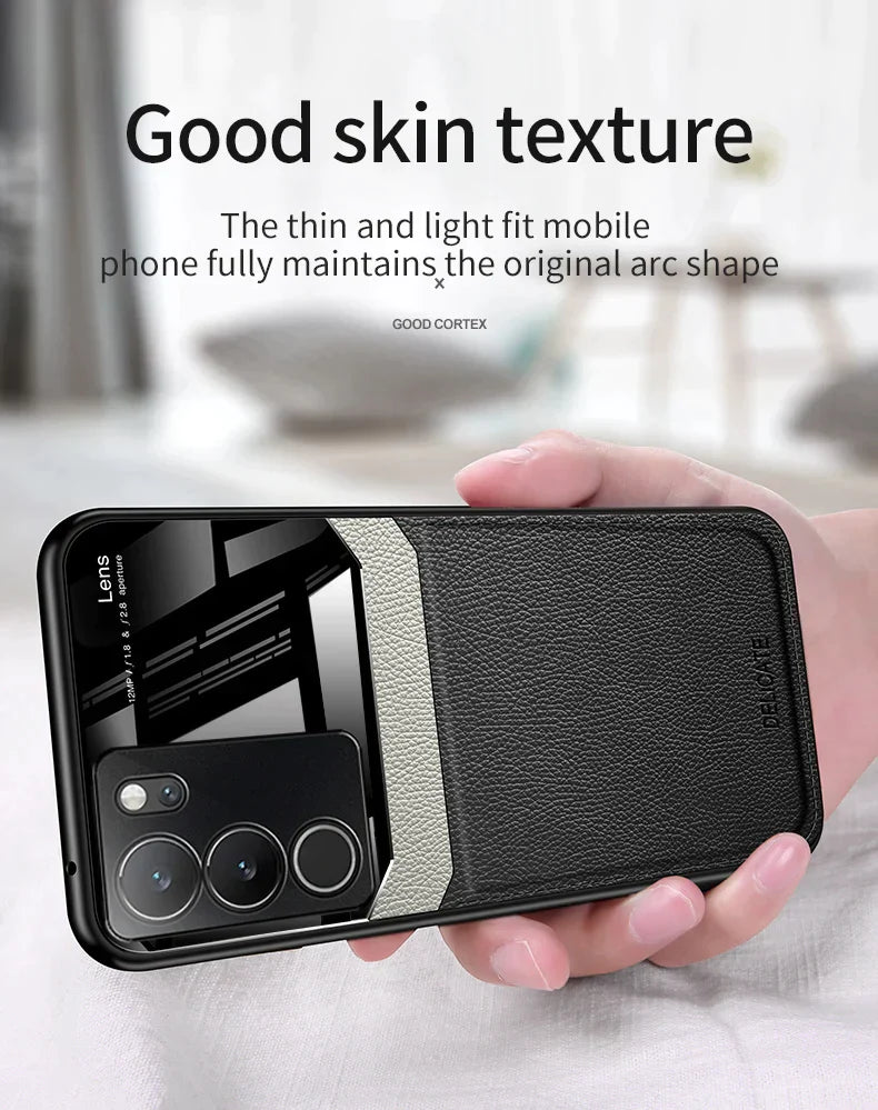 Vivo V29 5G Premium Leather Lens Protective Case