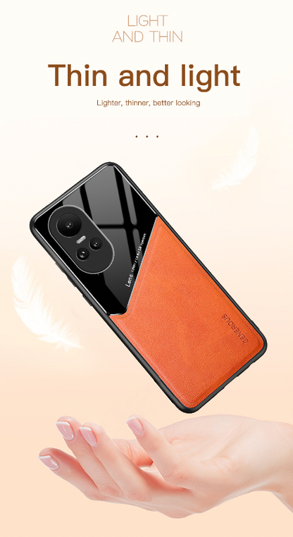 Oppo Reno10 5G luxury Generous® Leather Protective Back Case