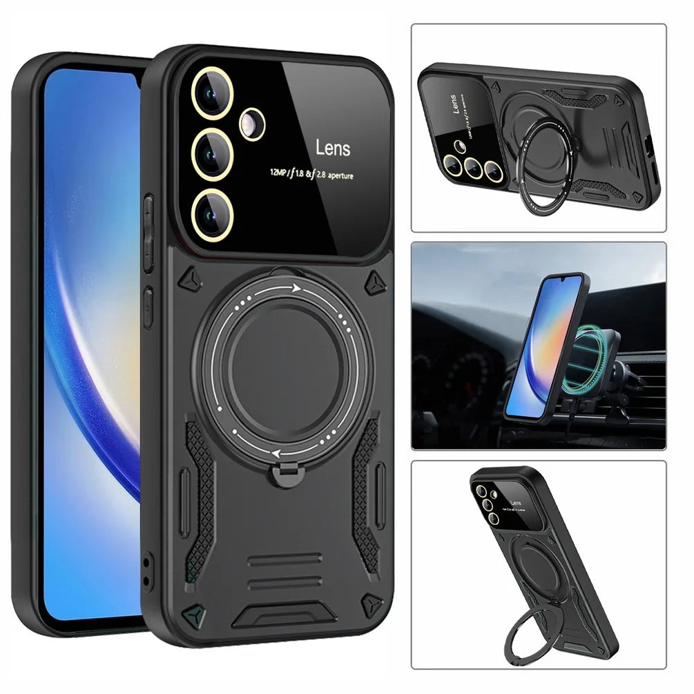 Galaxy A34 5G Military Grade Hard Back Ring Case