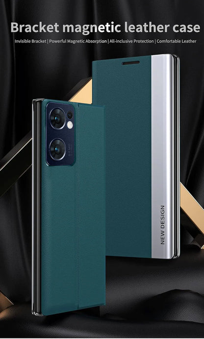 Oppo Reno7 5G Magnetic Flip Leather Case